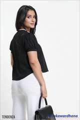 Tendenza Contrast Detailed Button Down Top