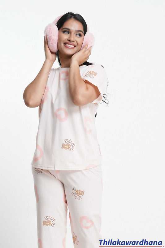 Printed 2pcs Pijama Kit