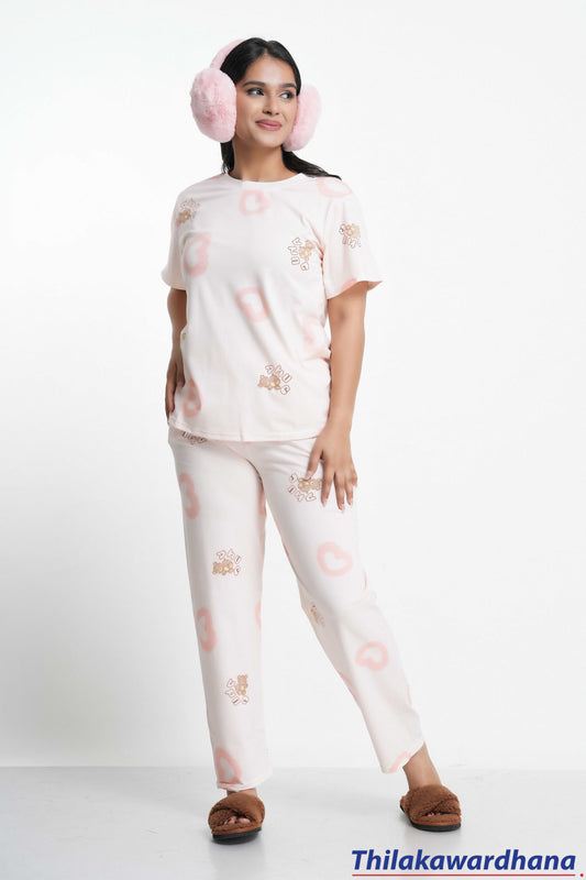 Printed 2pcs Pijama Kit