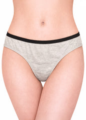 High-Waisted Scalloped Trim Brief