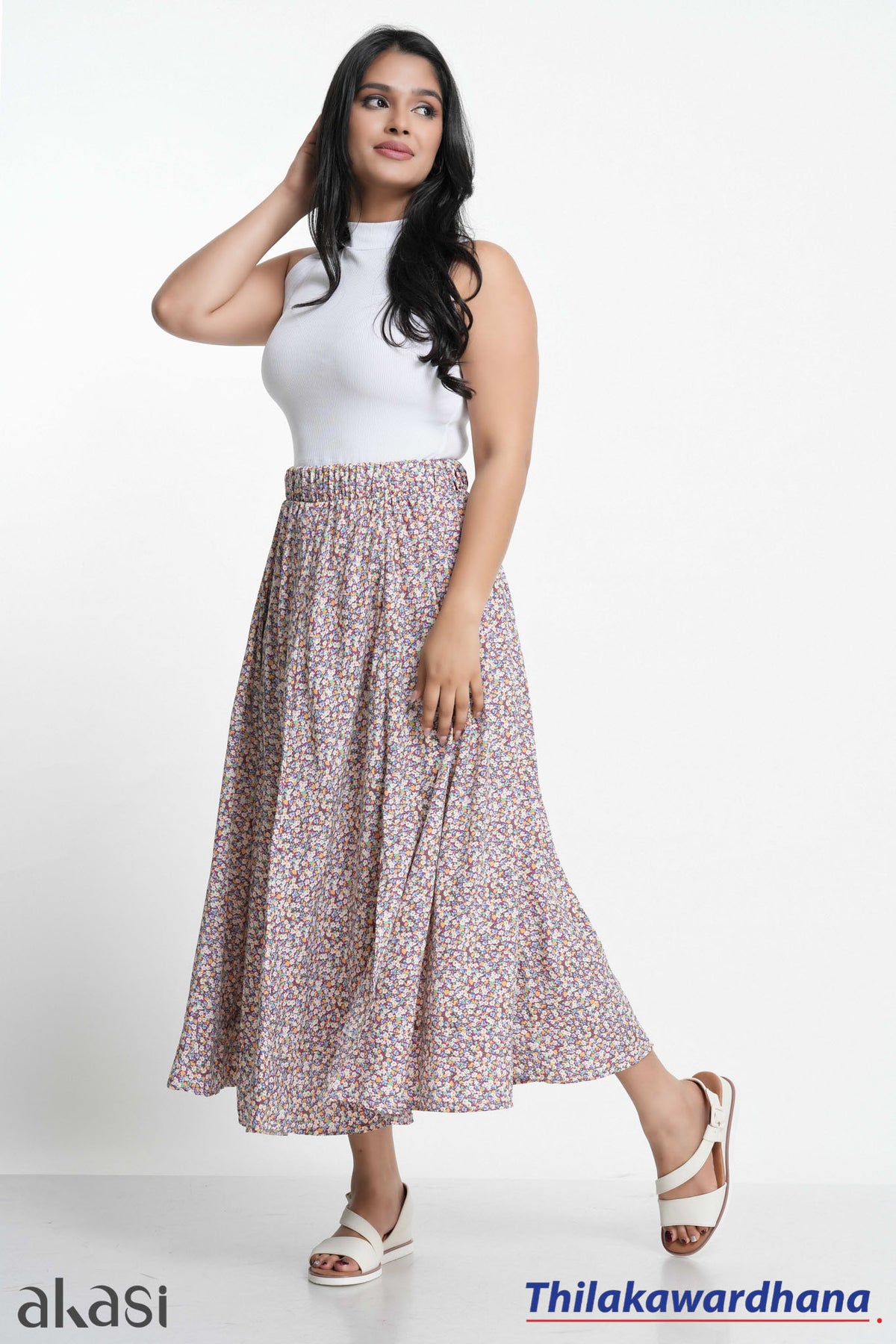 Akasi Printed Maxi Skirt