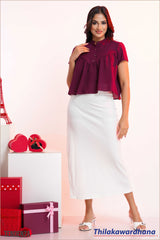 Tendenza Button Detailed Sheer Top
