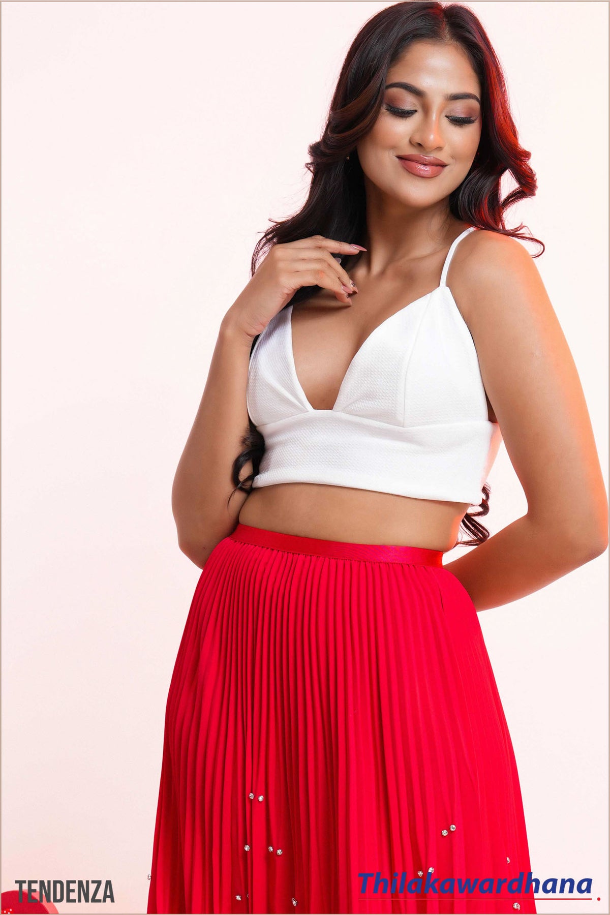 Tendenza Strap Back Tie Cami Top