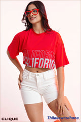 Tendenza Printed Crop Tee