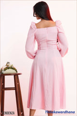 Tendenza Square Neck Elegant Maxi Dress