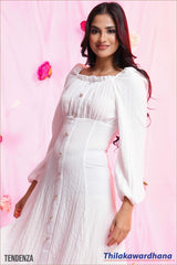 Tendenza Square Neck Elegant Maxi Dress