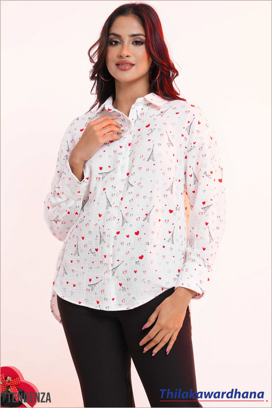 Tendenza Long Sleeve Printed Shirt