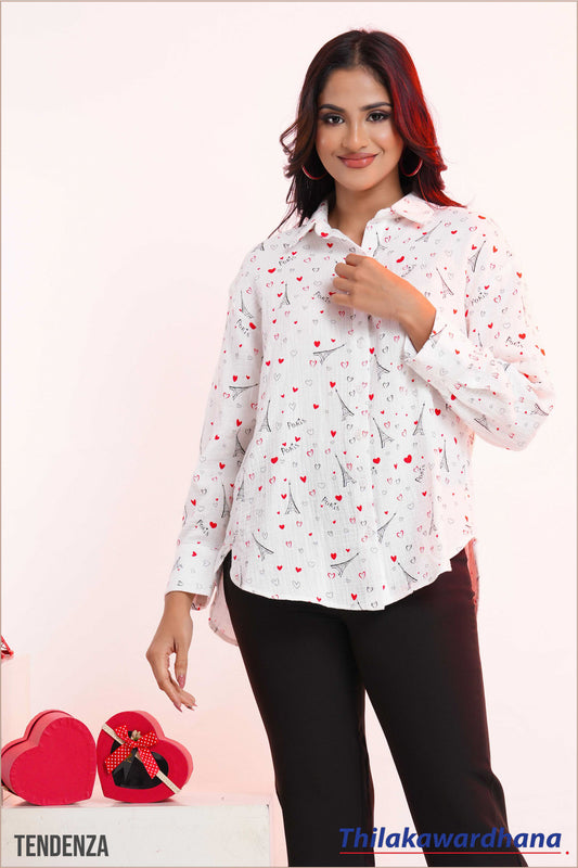 Tendenza Long Sleeve Printed Shirt