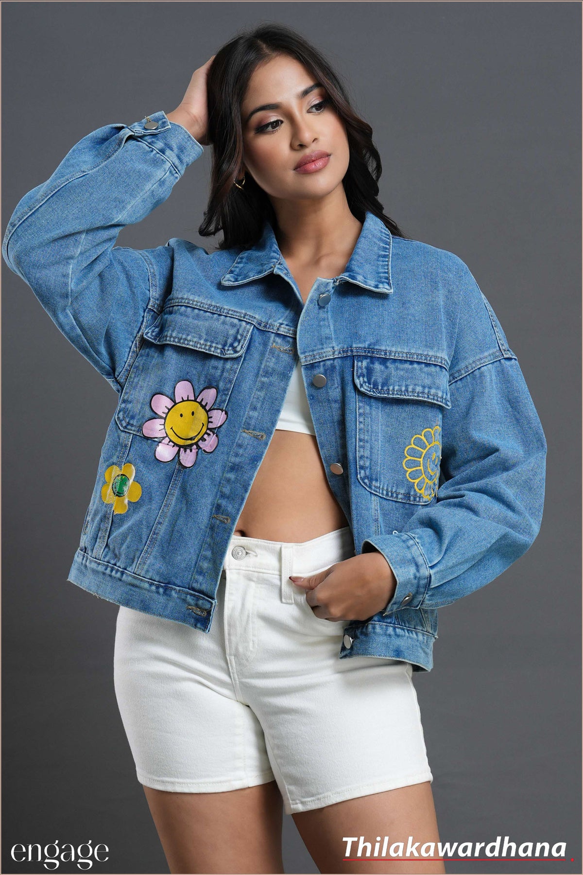 Aura Sunshine Petal Denim Jacket