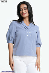 Tendenza Cloudline Button Top