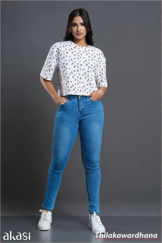 Mid Washed Skinny Jean