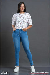 Mid Washed Skinny Jean