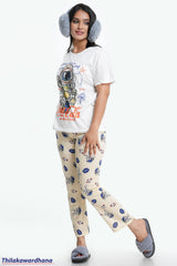 Printed 3pcs Pijama Kit - Free Size