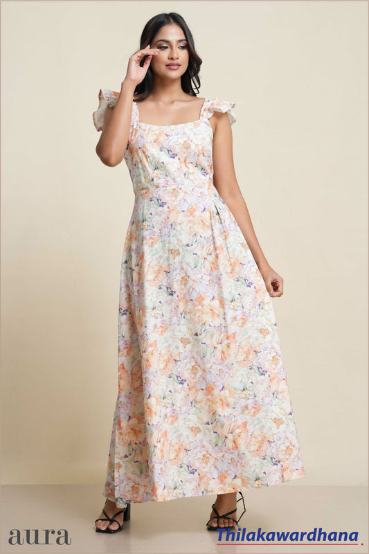 Twilight Floral Serenity Maxi Dress