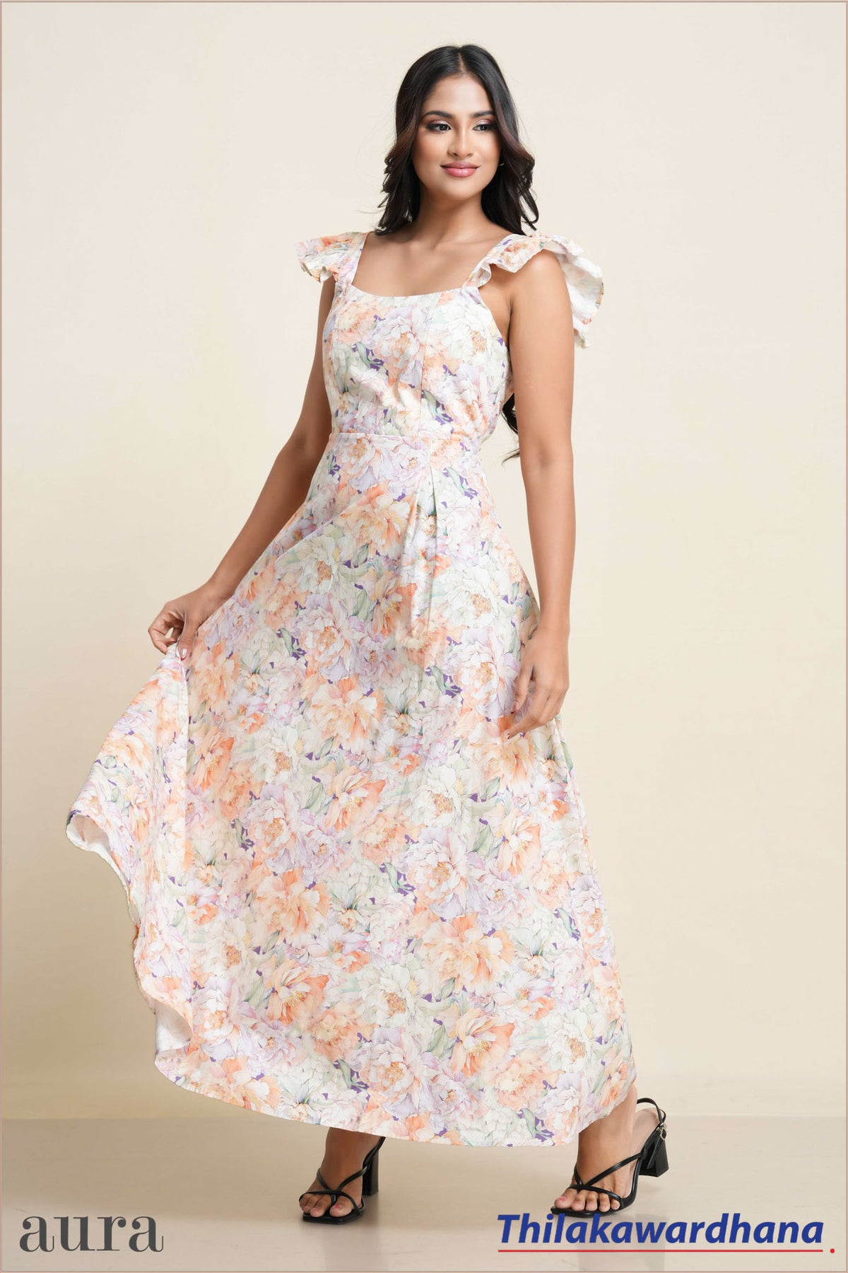 Twilight Floral Serenity Maxi Dress