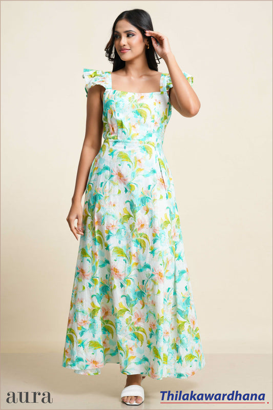 Twilight Floral Serenity Maxi Dress