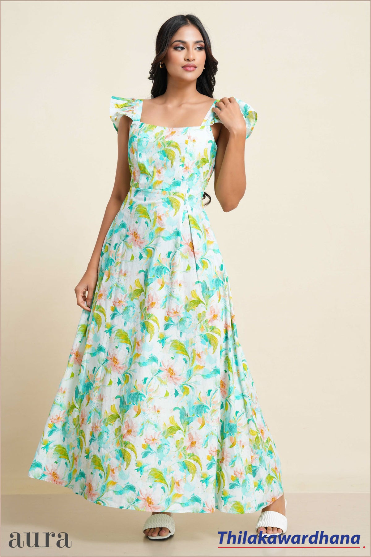 Twilight Floral Serenity Maxi Dress