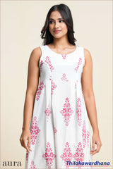 Aura Rose Ivory Midi Dress