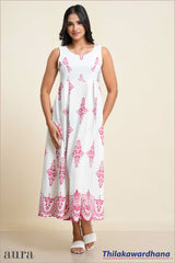 Aura Rose Ivory Midi Dress
