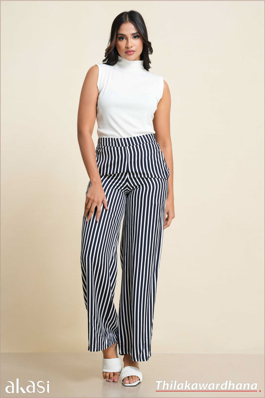Akasi High Waist Striped Pant