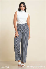 Akasi High Waist Striped Pant