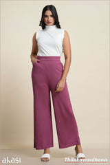 Akasi Textured High Waist Pant