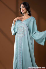 Aqua Serenity Kaftan Dress