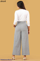 Akasi Classic Check Wide-Leg Pant