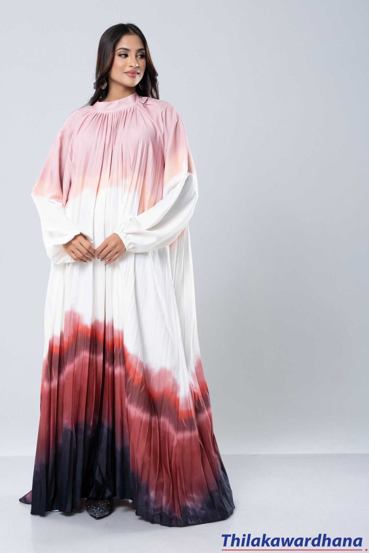 Aurora Flow Pleated Maxi Dress