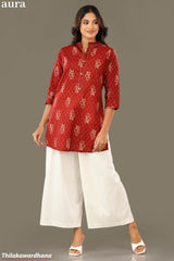 Aura Printed Kurtha Top