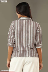 Tendenza Three Quarter Striped Shirt