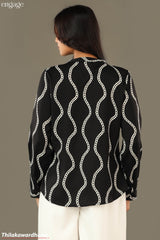 Engage Chain Printed Long Sleeve Top