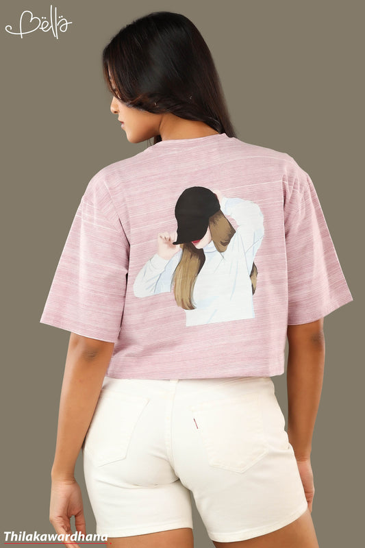 Bella Dropped Shoulder Crop Tee