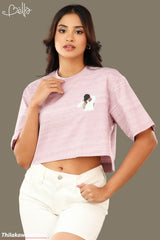 Bella Dropped Shoulder Crop Tee