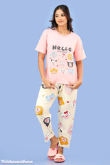 Printed 2pcs Pijama Kit