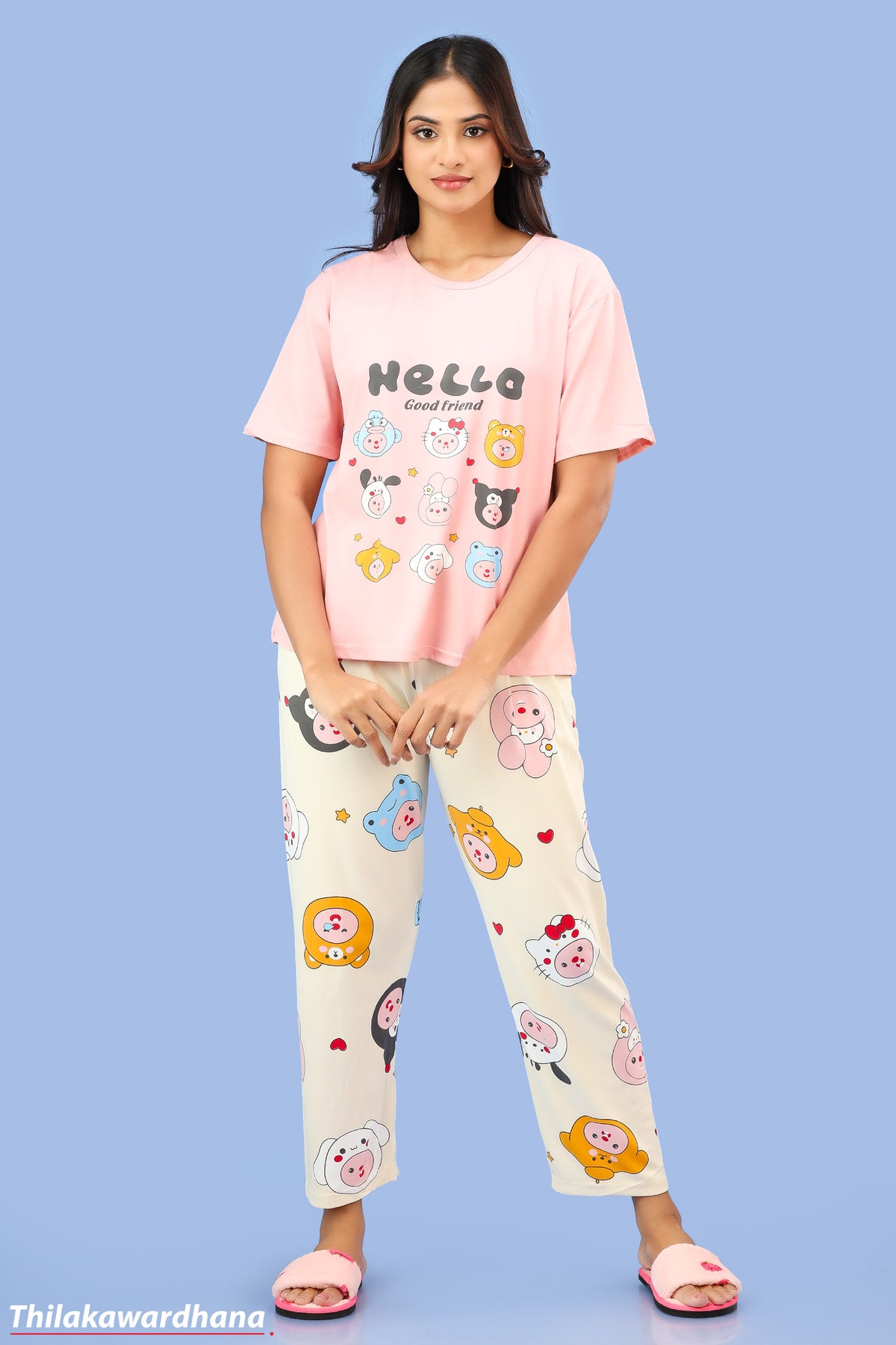 Printed 2pcs Pijama Kit