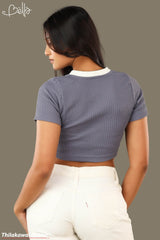 Bella V Neck Crop Tee