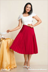 Tendenza Pleated Midi Skirt