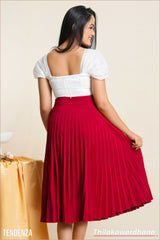 Tendenza Pleated Midi Skirt