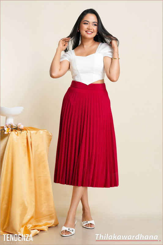 Tendenza Pleated Midi Skirt