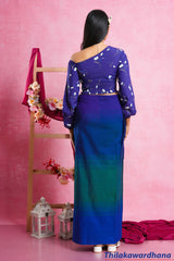 Tendenza Long Sleeve Asymmetrical Shoulder Top