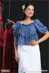 Tendenza Heart Shaped Frilled Blouse