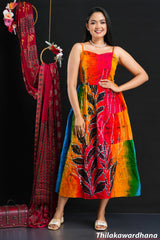 Aura Strappy Batik Dress