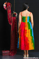 Aura Strappy Batik Dress
