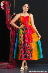 Aura Strappy Batik Dress