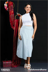 Tendenza Wrapped Linen Skirt