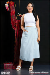 Tendenza Wrapped Linen Skirt