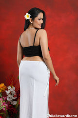 Black Lotus Ruffle Top - Free Size