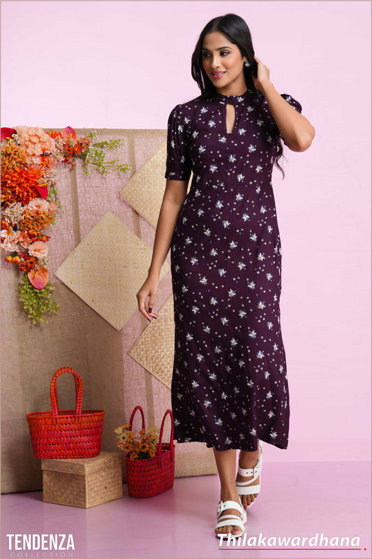 Tendenza Short Sleeve Maxi Dress