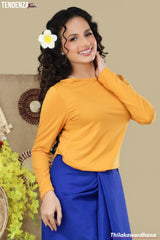 Tendenza Long Sleeve Boat Neck Top